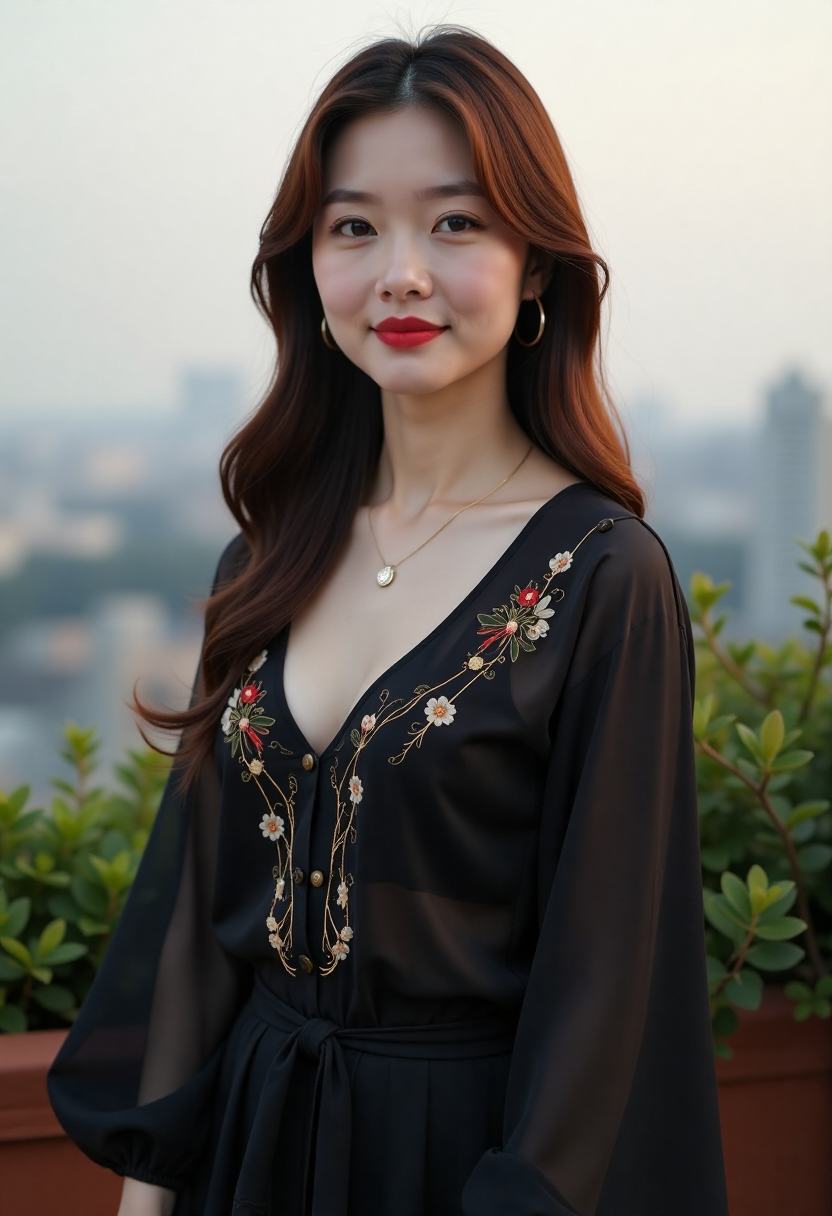 她把灯留着海报
